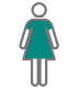 Teal woman icon